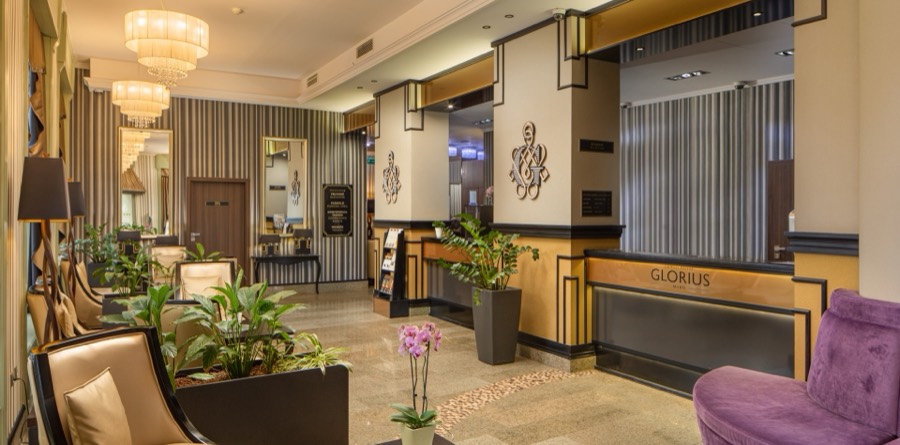 A Grand Hotel Glorius art deco recepciója